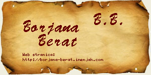 Borjana Berat vizit kartica